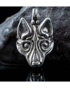 Wikingerwolf Fenrir Loki versilbert Zinn Schmuck Anhänger Vikings celtic