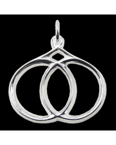 Mandelform Schmuck Anhänger 925er Silber - sonstige Symbole - 30x33mm