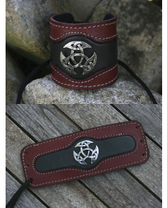 Lederarmband mit Offener Dreifalt Keltik keltischer Knoten