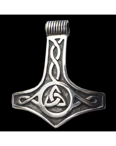 Thors Hammer Schmuck Anhänger 925er Silber - Thorhammer - 37x42 mm