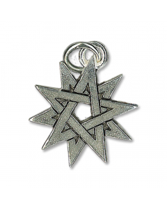 Doppeltes Pentagramm Anhänger 925er Silber Pentagramm klein 14x18mm + Halsband