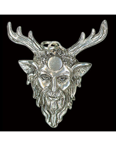 Cernunnos Schmuck Anhänger 925er Silber 27x28mm Hirschgott + Halsband