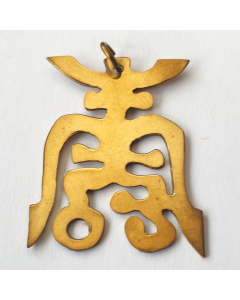 Chinesisches Langlebigkeitssymbol Amulett Messing Kupfer Talisman 24x30 mm