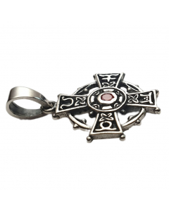 Keltisches Rad-Kreuz Schmuck Anhänger 925er Silber - Kreuze - 26x19mm