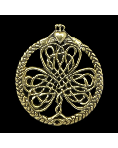 Irisches Kleeblat keltischer Knoten Claddagh Bronze Anhänger Schmuck