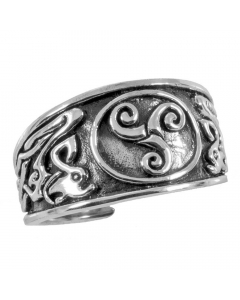 Triskelring, verstellbar klein 52-60 Keltischer Ring Celtic