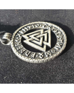 Wotansknoten Valknut Anhänger Schmuck Zinn 35mm mit Schnur