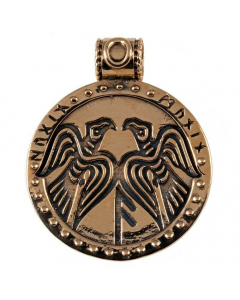Odin Amulett Runen Inschrift Bronze Anhänger Schmuck Wikinger