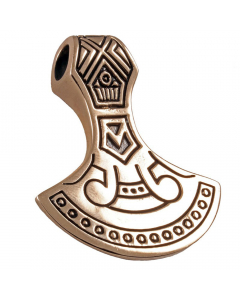 Axt Amulett Runen Inschrift Bronze Anhänger Schmuck Wikinger Triquetra