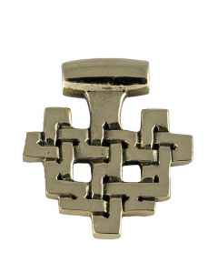 Wikinger Anhänger Haithabu Bronze Knotenmuster Kreuz 2,8 cm