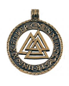 Wotansknoten Amulett Bronze - Keltische Knoten , Wikinger - ca. 3,5 cm Durchmesser