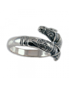 Drachenring, verstellbar klein 925er Silber Größe 52-60