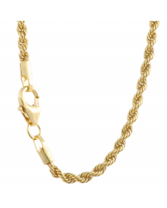 95.95 Goldkette Kordelkette hohl Halskette Breite 2,1 mm - 333-8 Karat Gold 987-KOR333-21-SET Kordelketten aus Gold