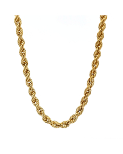 Goldkette Kordelkette massiv Halskette 750-18 Karat Gold Breite 1,8 mm