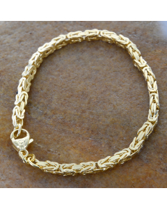 Goldkette Königskette Länge 21cm - Breite 3,2mm - 585-14 Karat Gold