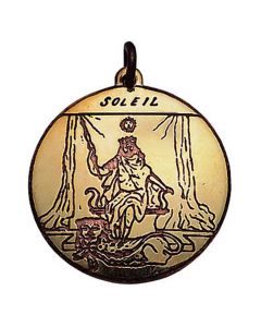 Sonnenamulett des Paracelsus Messing Kupfer Talisman 25mm