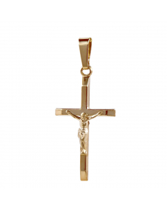 Anhänger Kreuz 375 9 Karat Gold mit Kette 2,6 mm 333 Gold 55 cm