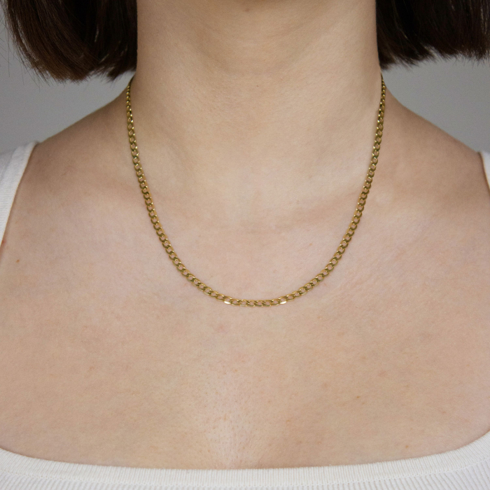 Outlets Panzerkette 333 Collier 8 Karat Halskette 13 Gramm, 42cm