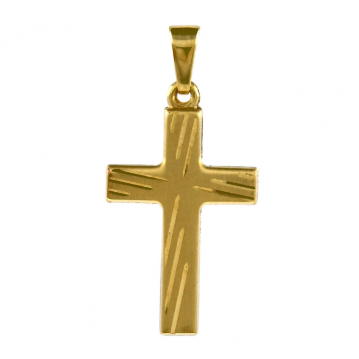 Anhänger Kreuz massiv 333 - 8 Karat Gold Größe mit Öse 27 * 14 mm