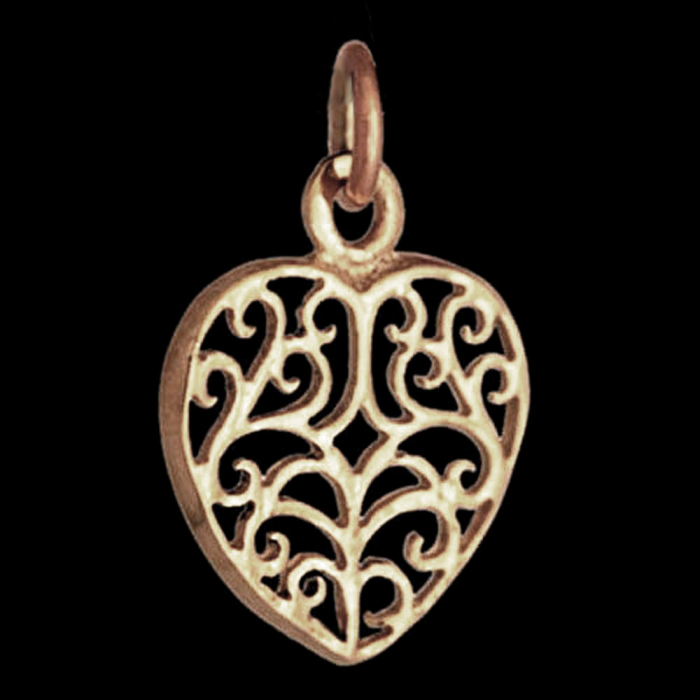 Bronzeanhänger Celtic Heart Anhänger Schmuck - Keltische Knoten , Liebe - 20x14mm