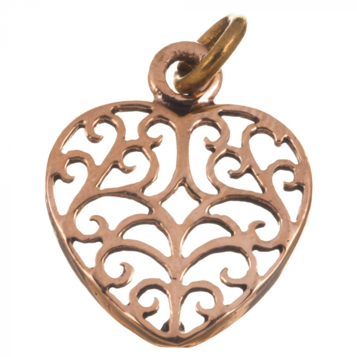 Bronzeanhänger Celtic Heart Anhänger Schmuck - Keltische Knoten , Liebe - 20x14mm