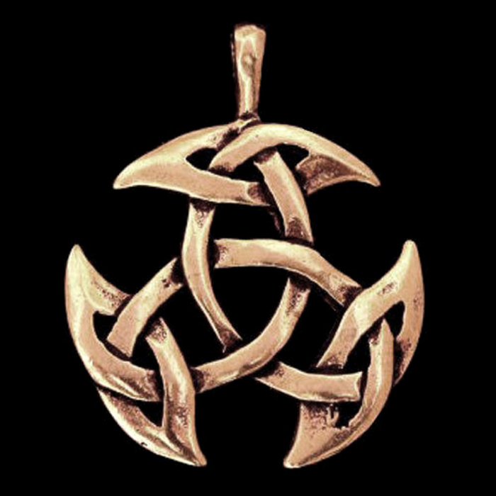 Celtic offene Dreifalt Bronze Anhänger Schmuck - Dreifalt - 39x31mm