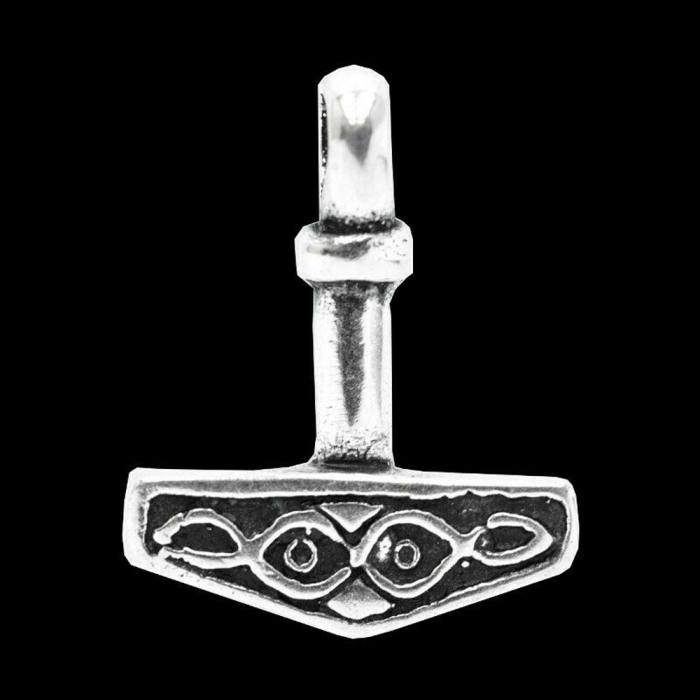 Thors Hammer Schmuck Anhänger 925er Silber - Thorhammer - 28x22mm