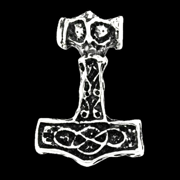 Thors Hammer Schmuck Anhänger 925er Silber - Thorhammer - 22x32mm