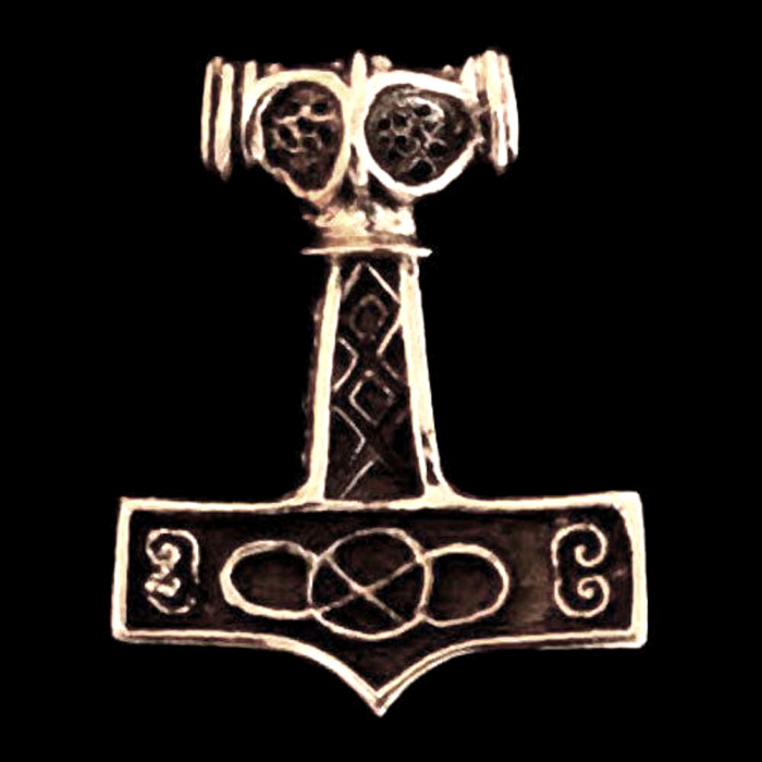 Thors Hammer Bronze Anhänger Schmuck - Thorhammer - 35x26mm