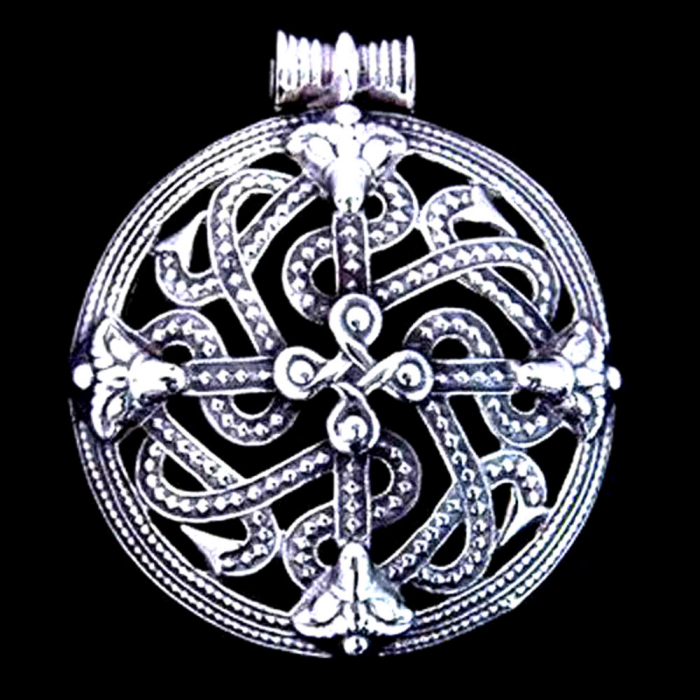 Viking Cross Wikinger Kreuz Schmuck Anhänger 925er Silber 49x43mm