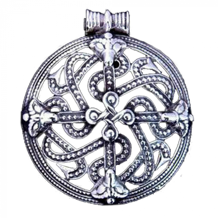 Viking Cross Wikinger Kreuz Schmuck Anhänger 925er Silber 49x43mm