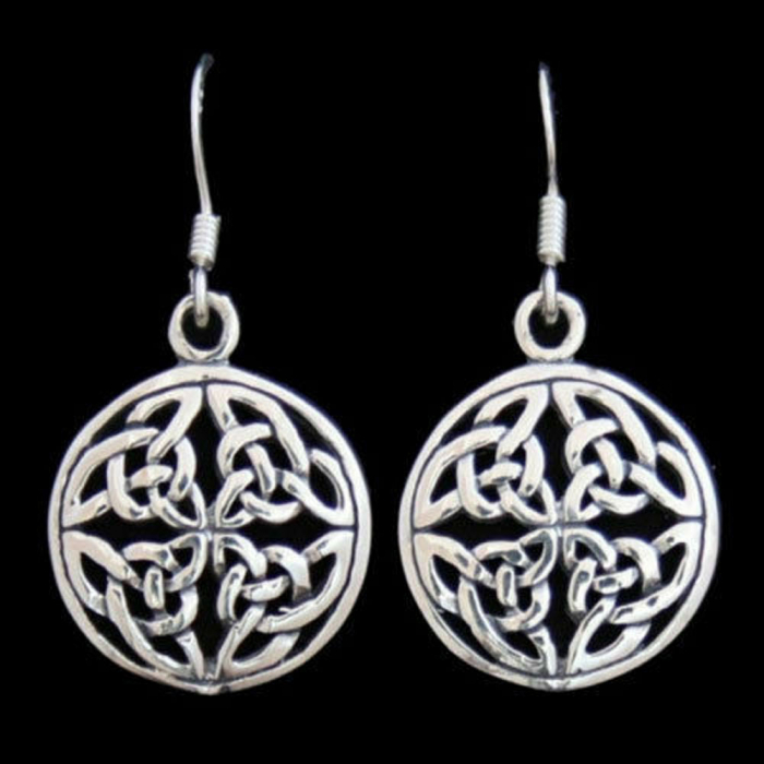 SilberOhrhänger, Ohrringe Celtic Erdsymbol Schmuck 925er Silber