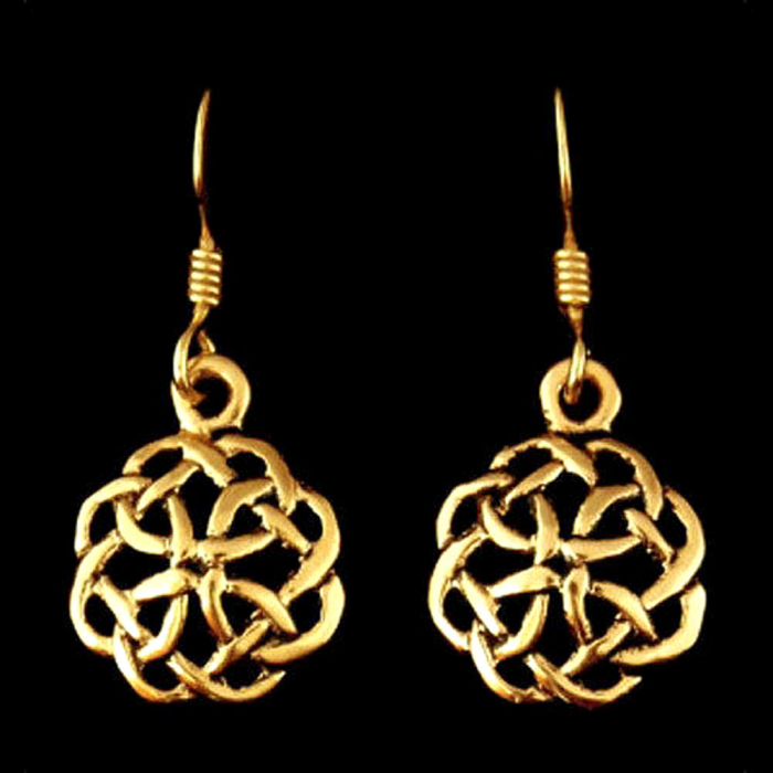 Ohrhänger, Ohrringe Celtic Earth Keltischer Knoten Bohemia Bronze Schmuck