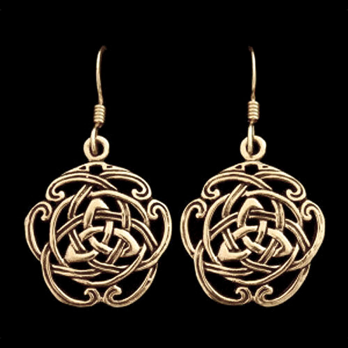 Ohrhänger, Ohrringe Celtic Nordischer Bronze Ohrschmuck Keltische Knoten