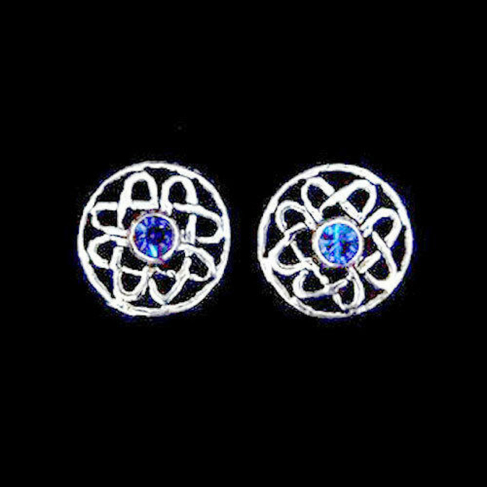 Ohrstecker Celtic Blue Crystal Schmuck 925er Silber