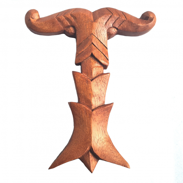 Wandschmuck Kleine Irminsul Wikinger Viking Holz Handarbeit 17 cm × 14 cm