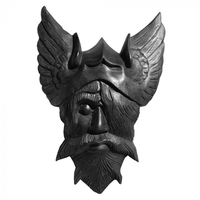 Wandschmuck Odin Wandbild Holz Wikinger Gott Viking Wotan geschnitztes Ornament