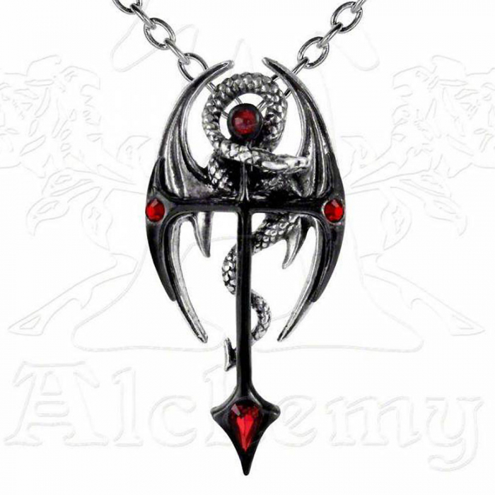 Dracheenkreuz Draconkreuz ALCHEMY GOTHIC  P417 Anhänger Schmuck