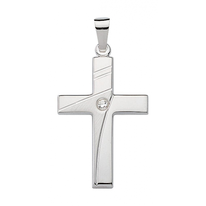 Anhänger Kreuz  925 Silber mit Zirkonia