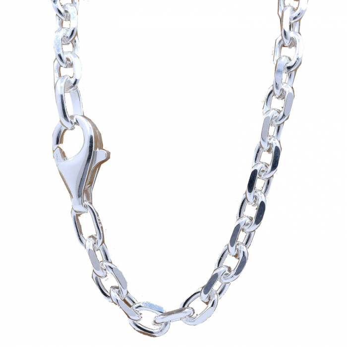 60cm Breite 925 Ankerkette - Silber 4,4mm Länge - diamantiert