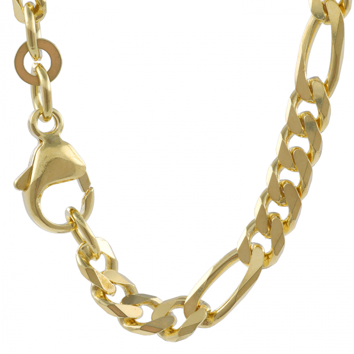 Goldkette Figarokette Länge 50cm - Breite 4,3mm - 333-8 Karat Gold