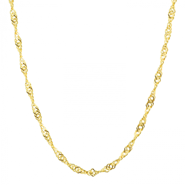 Goldkette Singapurkette Länge 38cm - Breite 1,0mm - 333-8 Karat Gold