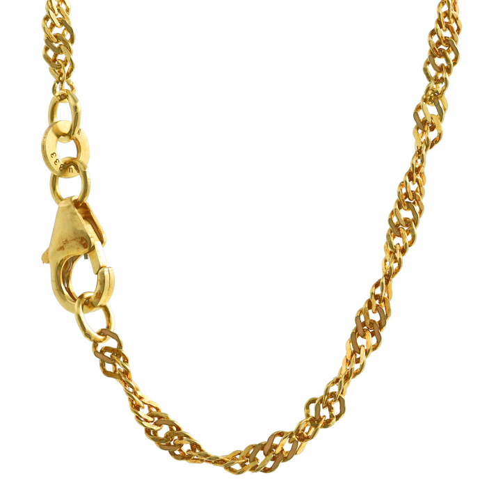 Goldkette Singapurkette Länge 55cm - Breite 2,4mm - 333-8 Karat Gold