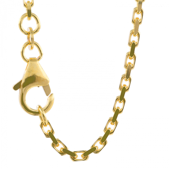 Ankerkette diamantiert Länge 60cm - Breite 1,8mm - 333-8 Karat Gold