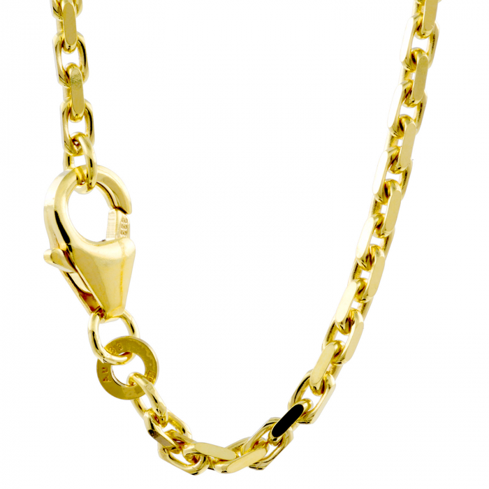 Ankerkette diamantiert Länge 42cm - Breite 2,0mm - 333-8 Karat Gold