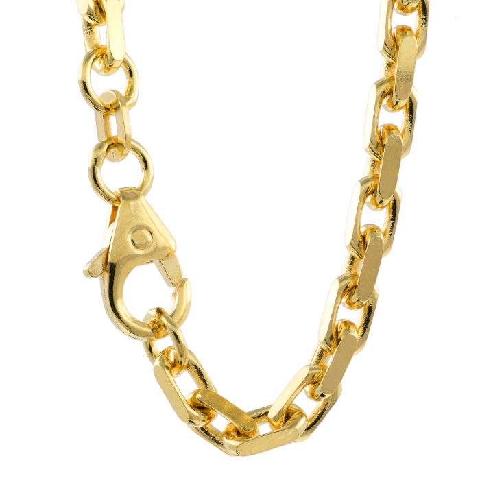 Ankerkette diamantiert Länge 45cm - Breite 3,8mm - 333-8 Karat Gold