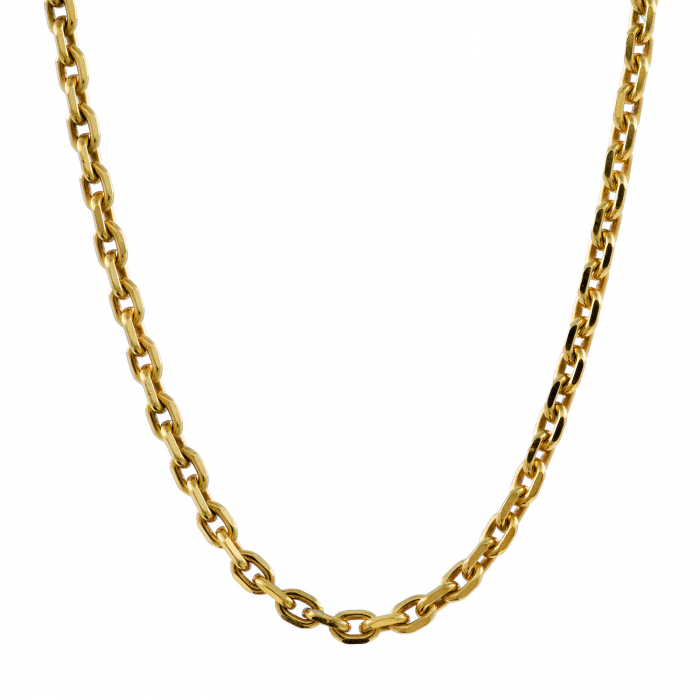 Ankerkette diamantiert Länge 55cm - Breite 1,2mm - 585-14 Karat Gold