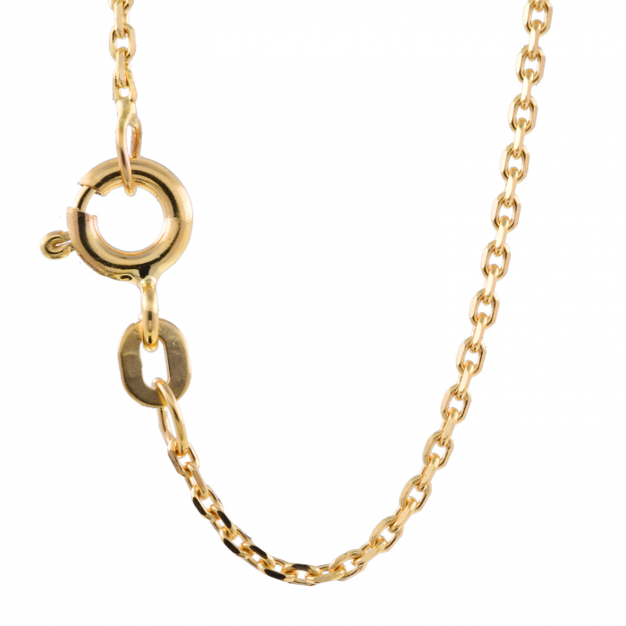 Ankerkette diamantiert Länge 50cm - Breite 1,3mm - 585-14 Karat Gold