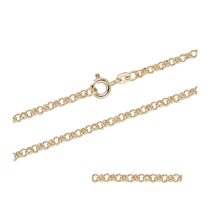 2,5 mm 45 cm 585 - 14 Karat Gold Halskette Erbskette massiv Gold hochwertige Goldkette  8,5 g