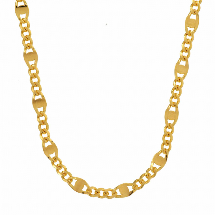 3,1 mm 50 cm 585 - 14 Karat Gold Halskette Panzerkette massiv Gold hochwertige Goldkette  5,5 g